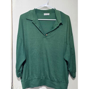 Women's Vicki Wayne's Green Polo Shirt Size S‎